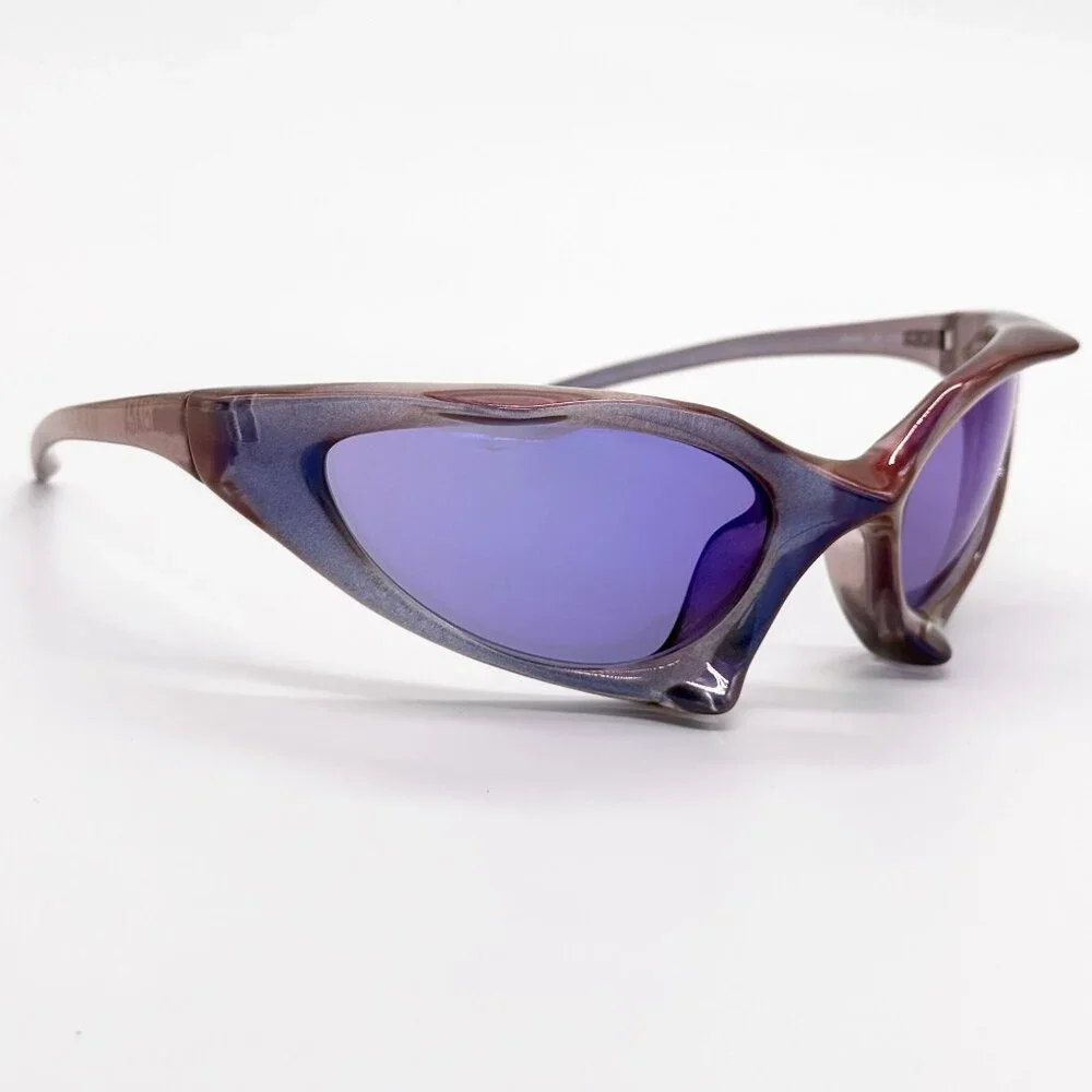 NEW BALENCIAGA SUNGLASSES BB0352S 002 PURPLE UNISEX EYEWEAR - Picture 8 of 11